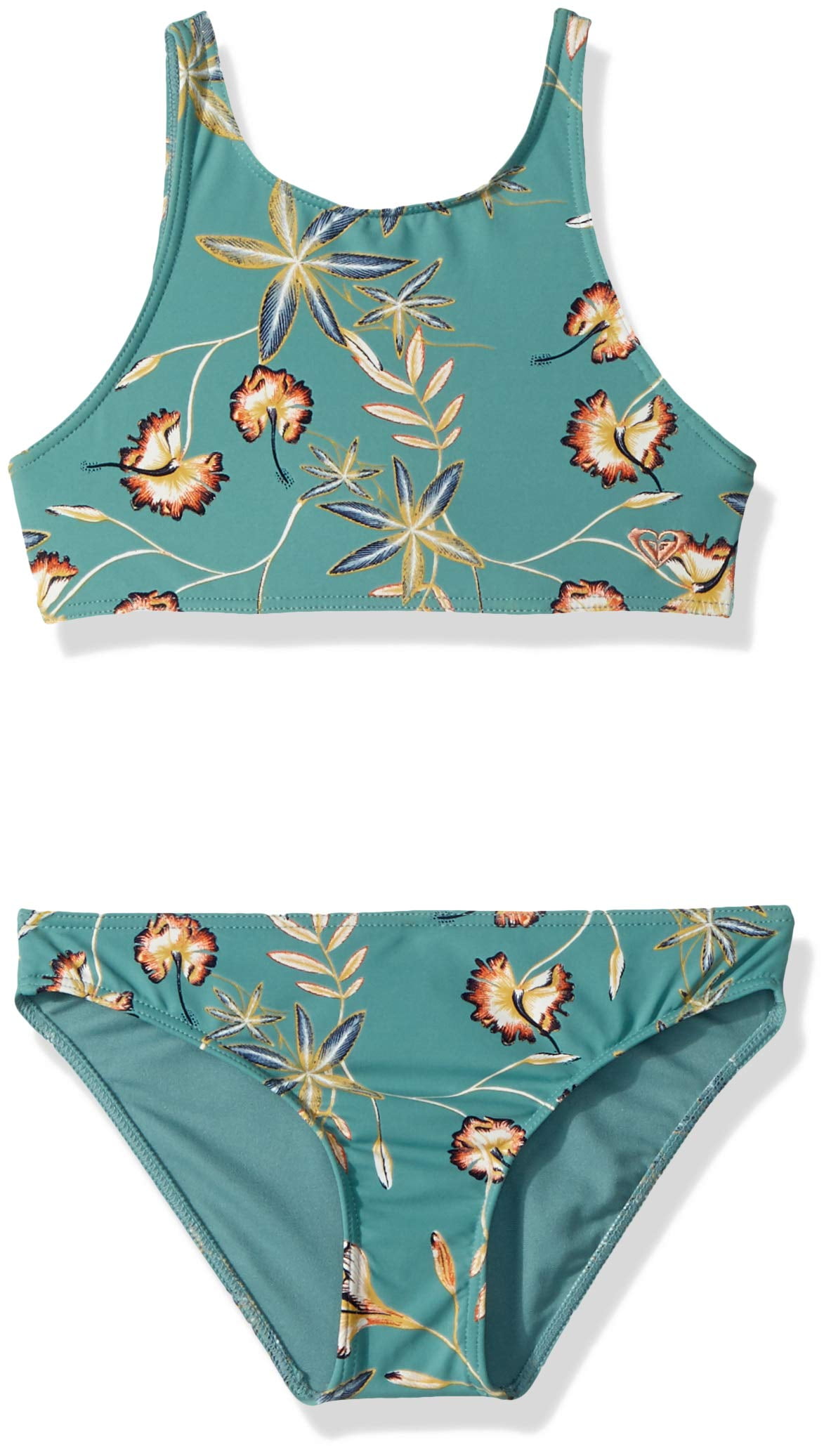 Roxy Girl Swimwear Trellis Bird Flower Born in Waves Bikini 7