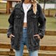 thumbnail image 5 of Chaqueta Vaquera de Larga para Mujer, , Ajustada, con Botones y Bolsillos Negro y Gris L, 5 of 10