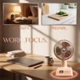 thumbnail image 5 of Retro Portable Table Fan, 100-Speed Digital Display, 90° Tilt USB Rechargeable Desk Fan with 1200mAh Battery, Compact Cooling Fan for Desktop, Office, Bedroom & Travel, 5 of 6