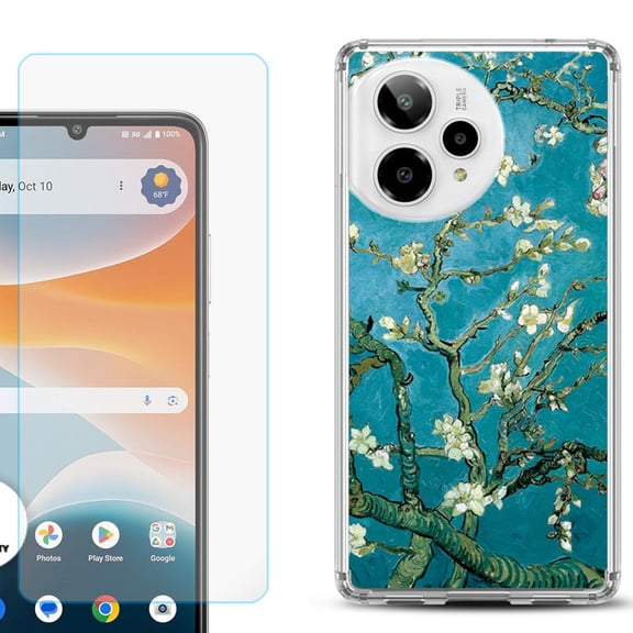 Phone Case for ATT Motivate Pro 2, with Screen Protector, by OneToughShield - Almond Blossom