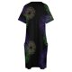 thumbnail image 4 of Vestido holgado con bolsillos para mujer traje con estampado de fuegos artificiales verde morado y dorado para graduación verano, 4 of 6