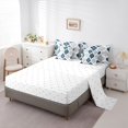 thumbnail image 3 of Homewish Boho Abstract Swirl 7pcs Queen Bedding,Minimalism Artwork Bedding Comforter Set Queen,Navy Teal,Reversible, 3 of 8