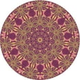 thumbnail image 1 of Ahgly Company Machine Washable Indoor Round Transitional Peru Brown Area Rugs, 3' Round, 1 of 1