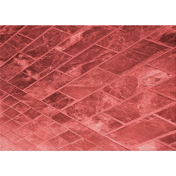 Ahgly Company Indoor Rectangle Patterned Love Red Area Rugs, 7' x 10'