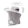 thumbnail image 3 of Fisherman Hat with Netting, Lightweight Sun-Protective Hat, for Outdoor Fishing Hiking Camping, for Men & Women, Gray, 3 of 6