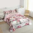 thumbnail image 3 of Homewish Kawaii Snowman Bedding Comforter Set,Geometric Stripes Lines Twin Comforter Sets,Merry Christmas Bedding Set For Girls Kids,Microfiber Bedroom Decor Reversible,2 Pieces, 3 of 8