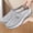 Gray, variant on Women Knit Mules Summer Trendy Closed Toe Breathable Comfortable Backless Sneakers Lightweight Soft Sole Mesh Slides for Walking Gray 7.5