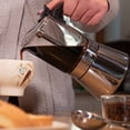 thumbnail image 4 of The London Sip Glass and Stainless Steel Stovetop Espresso Maker, Moka Pot Italian Coffee Percolator, Large (15.2 oz), 4 of 6