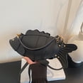 thumbnail image 3 of Hfppkn 3D Fish Shaped PU Leather Crossbody Bag Novelty Mini Shoulder Handbag for Party Daily Use 32x7x13cm Black, 3 of 7