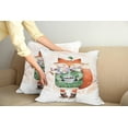 thumbnail image 2 of Ambesonne Animal Throw Pillow Cover 2 Pack, Lİttle Fox and Bird, 24", Orange Green, 2 of 7