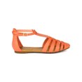 thumbnail image 2 of Breckelle BK71 Women Leatherette Caged Gladiator Ankle Strap Flat Sandal, 2 of 5