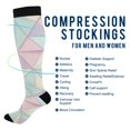 thumbnail image 2 of FORMRS Womens Knee High Socks Casual Long Thick Travel Daily Wear, 1 Pair, Purple Geometric, 2 of 6