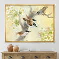 thumbnail image 2 of Birds Sitting On A Blossoming Apple Tree 32 in x 24 in Framed Painting Canvas Art Print, by Designart, 2 of 5