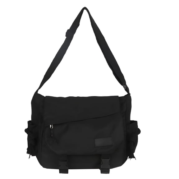 GASTROPOD Teens Casual Solid Color Nylon Shoulder Handbag with Buckled Large Capacity Crossbody Messenger Bag for School College