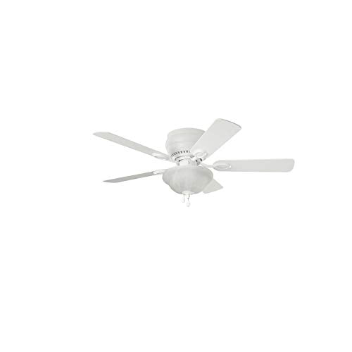 Photo 1 of ***GLASS SHADE CRACKED - SEE PICTURES***
Harbor Breeze Mayfield 44-in White Indoor Flush Mount Ceiling Fan with Light Kit