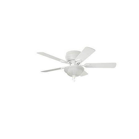 Harbor Breeze Mayfield 44-in White Indoor Flush Mount Ceiling Fan with Light Kit - Product Is Brand New - Retail Packaging Maybe Opened Or Damaged