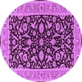 thumbnail image 1 of Ahgly Company Indoor Round Oriental Purple Traditional Area Rugs, 3' Round, 1 of 4