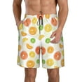 thumbnail image 2 of Uemuo Colorful Lemons Pattern Men's Swim Trunks Hawaiian Beach Bathing Suit Swimsuits Beach Quick-Dry Shorts with Pockets-XX-Large, 2 of 9
