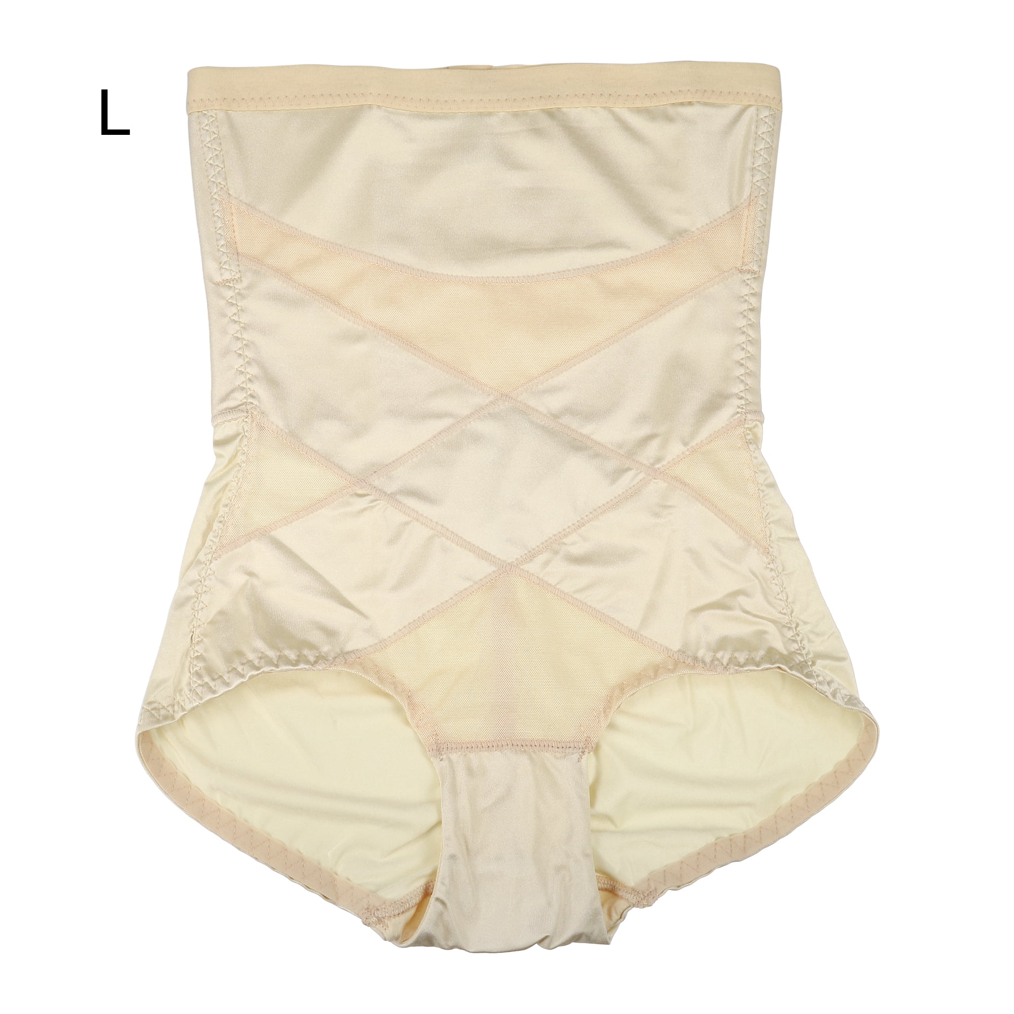 Unique Bargains Women High Waist Slimming Body Shaping Tummy Control Shapewear L Beige