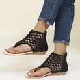 thumbnail image 1 of Sandalias de mujer, zapatos de playa con punta abierta y cremallera hueca de diamantes de imitación de verano para mujer Wmkox8yii  shjk2786, 1 of 7