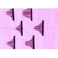 thumbnail image 1 of Ahgly Company Indoor Rectangle Solid Purple Modern Area Rugs, 4' x 6', 1 of 4