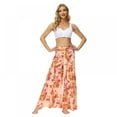 thumbnail image 3 of Women's Wide Leg Palazzo Pants Summer Loose Casual Beach Boho Floral Printed Bohemian Belted Pants Trousers for Women Summer, 3 of 7