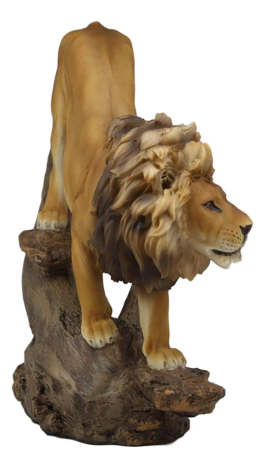 Ebros Gift Large African Wildlife King Lion Descending from Pride Rock Statue