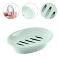 thumbnail image 4 of 1-Pack Oval Soap Dish with Drain Plastic Sponge Holder Easy Cleaning Soap Saver Tray Caddy Keep Dry Stop Mushy for Shower Bathroom Kitchen,Soap Dishes for Bar Soap,Soap Holder Shower,Soap Tray(Green), 4 of 9