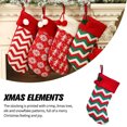 thumbnail image 3 of Matsuzay Bola de pelo de Navidad tejida, medias, calcetines, árbol de Navidad, bolsa Goodie, colgante de boda, colgante, envoltorio, Kits de decoración para fiestas Rizado verde rojo, 3 of 6