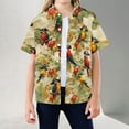 thumbnail image 5 of SGMVNU Boys Button T Shirts Casual Boys Tops Size 5 Loose Fit Short Sleeve Blouse Lapel Collar Printed Beach Blouse Kids Summer Outfit(Size 14-15 Years,Multicolor), 5 of 7