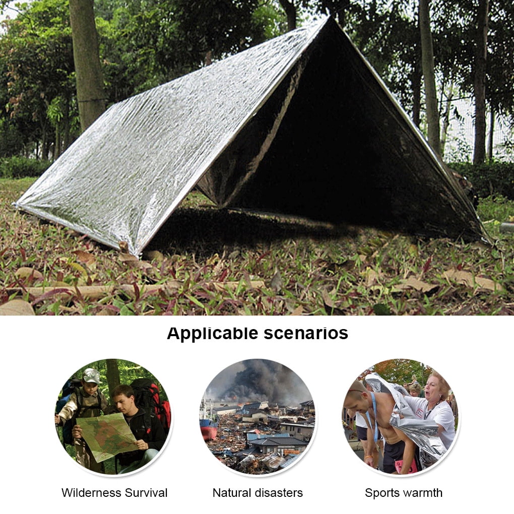 Emergency Blanket Outdoor Survival Thermal Cover Gear Backpacking Foldable  Reflective Keep Warm Tent Sleeping Accessory Silver 160x210cm | Walmart  Canada