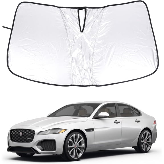 Windshield Sun Shade for Jaguar XF 2016-2024, Front Window Sunshade, Sun Visor Blocker, UV Protector, Heat Shield Keep Your Vehicle Cool, Lightweight & Portable