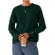 thumbnail image 1 of Suéter PRETTYGARDEN 2025 con Botones Cuello Redondo Verde Oscuro S, 1 of 8