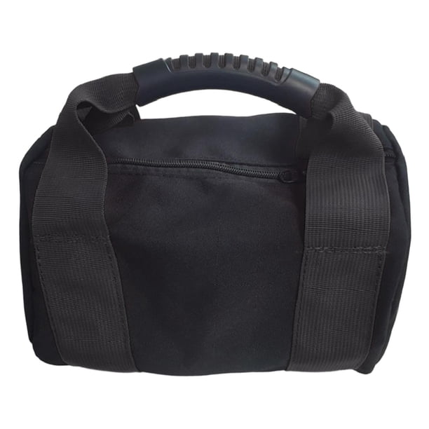 Bolsa de arena vacía personalizable para pesas rusas, ideal para ejercicios de fuerza en el gimnasio en casa. Negro