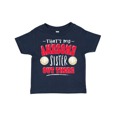 

Inktastic That s My Awesome Sister out There with Volleyballs Gift Toddler Boy or Toddler Girl T-Shirt