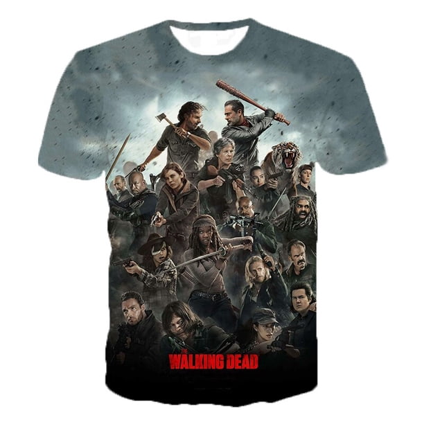 Sudadera con capucha con estampado 3D de The Walking Dead para hombre y mujer, Jersey informal de Drama de TV de terror, ropa de calle para Halloween