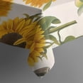 thumbnail image 5 of White Sunflower Seed Leaf Pattern Square Tablecloth,Waterproof Square Table Cover,Wipeable Spillproof Washable Table Cover for Home Kitchen Party Decor 42"X42"(107x107cm), 5 of 6