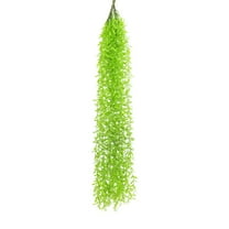Artificial Green Weeping Willows - 5 PCS Realistic Plastic Leaf Rattan Plants for Indoor Wall Hanging, Ceiling Decoration, Flexible Vines, Maintenance-Free Decorative Greenery (100cm)