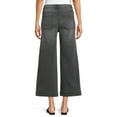 thumbnail image 3 of Time and Tru Women's High Rise Wide Leg Crop Utility Jeans, 26.5" Inseam, Sizes 2-20, 3 of 5