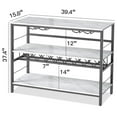 thumbnail image 3 of Drevy Coffee Bar Kitchen Serving Cart, Marble White, 15.80 inches x 39.40 inches x 37.40 inches, 3 of 8