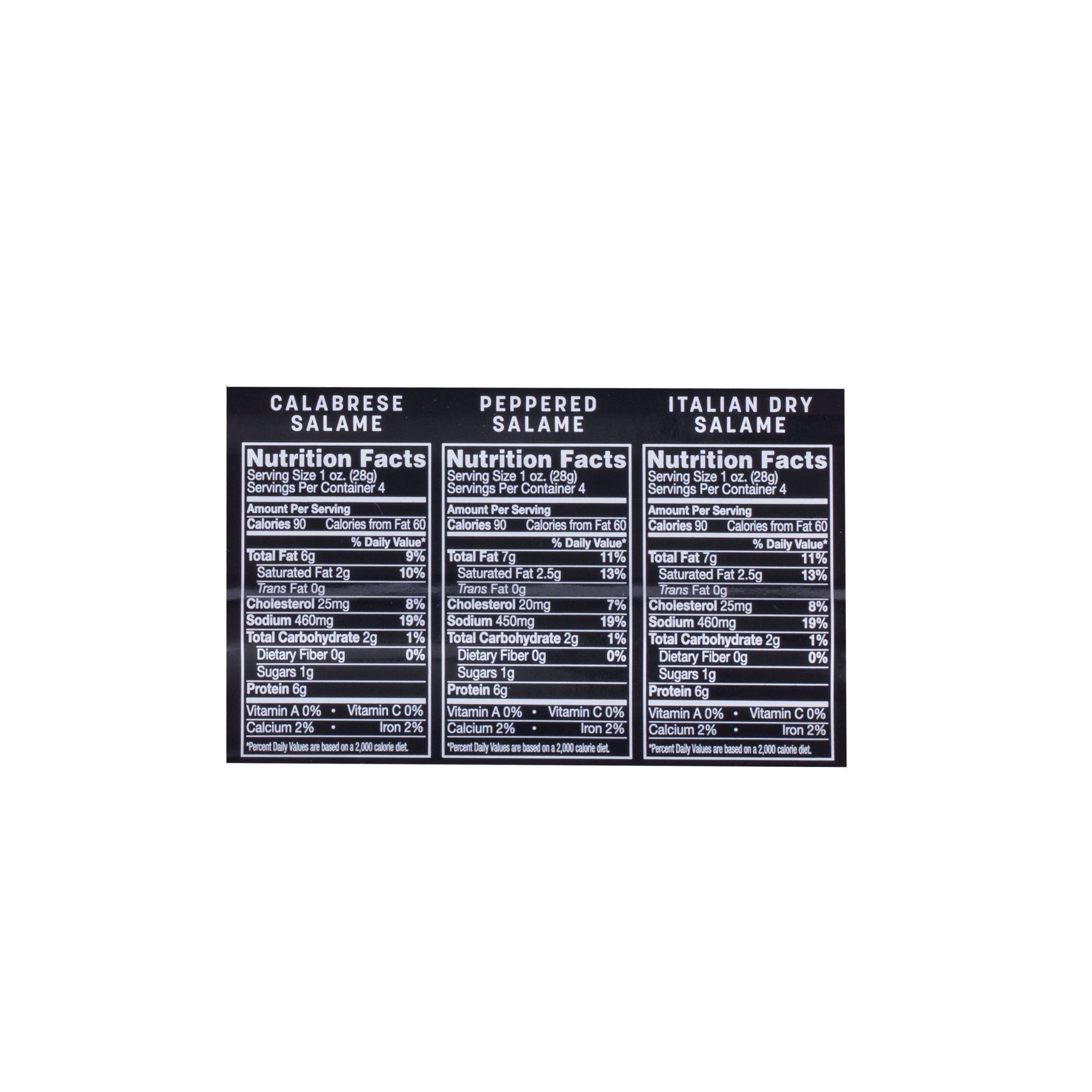 COLUMBUS, Salami Trio, Refrigerated Sliced Charcuterie Meat, 6 grams of Protein Per 1 oz Serving, 12 oz Plastic Tray