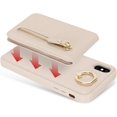 thumbnail image 2 of iPhone Xs max case with Card Holder, iPhone Xs max Phone Case Wallet for Women magsafe Compatible Wallet Detachable 2-in-1 for Men-Warm White, 2 of 13