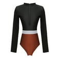 thumbnail image 2 of Sociala Women Long Sleeve Sun Protection Swimwear Zip Front One Piece Swimsuits, 2 of 3