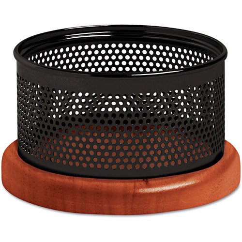 Rolodex Distinctions Paper Clip Holder, Metal/Wood