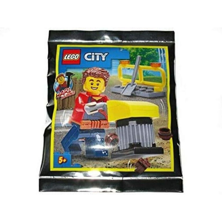 LEGO City Construction Harl Hubbs Minifigure with Tamping Rammer