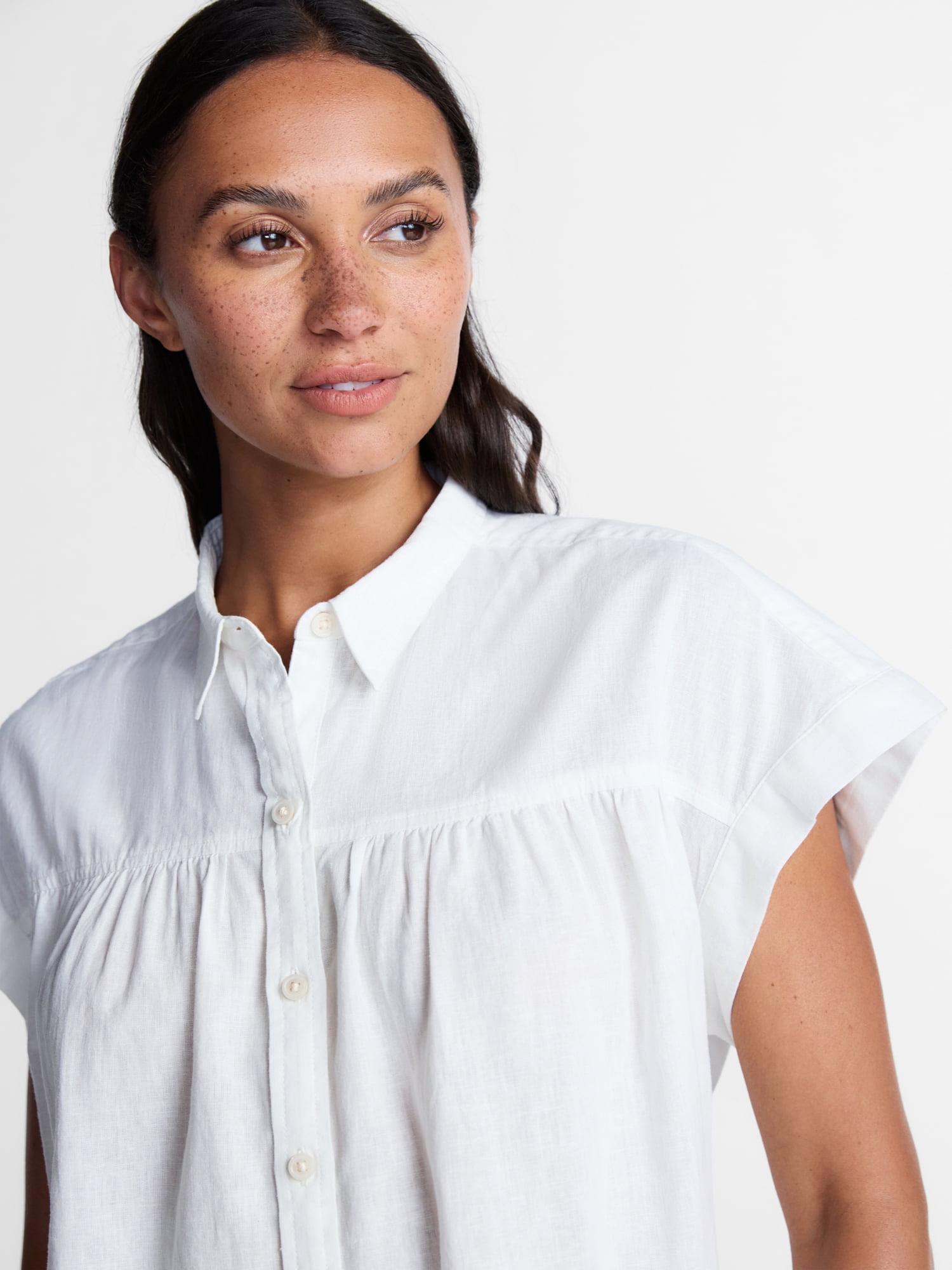 Time and Tru Women's Camp Shirt, Sizes XS-XXXL