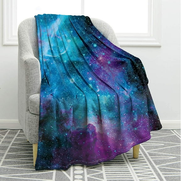 Galaxy Space Blanket Smooth Soft Print Throw Blanket for Gift Women Girls Friend 50"x60"