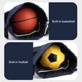 thumbnail image 2 of Baloncesto Con Cordón Mochila Impermeable Separación Ropa Seca Y Húmeda (oscuro) Azul, 2 of 6