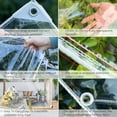 thumbnail image 5 of Clear Tarps Heavy Duty PVC, Transparent Tarp Durable Waterproof Dustproof Windproof, Tarpaulin with Grommets & Ropes for Greenhouse, Patio, Garden, Pavilion, Chicken, Porch, Outdoor（6' x 8'）, 5 of 9