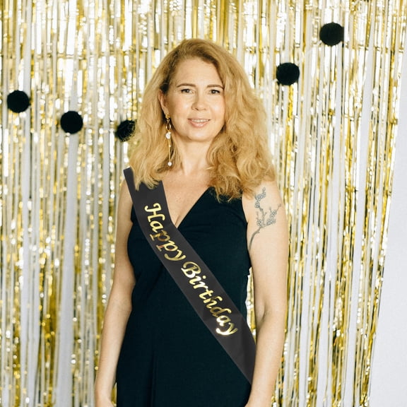 ELAYARD Satin Birthday Sash for Party Comfortable Shoulder Strap Decoration